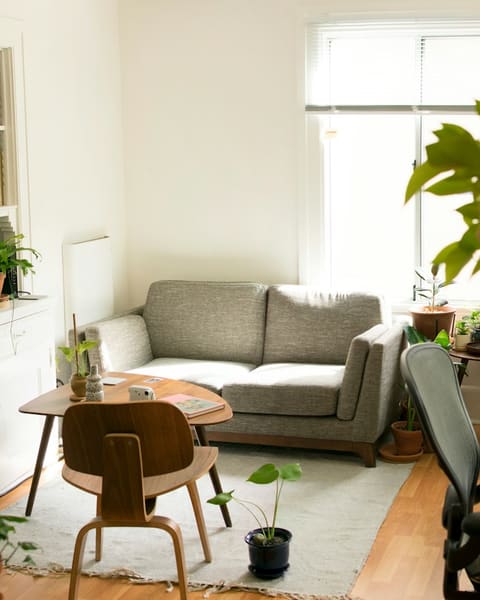 Bright living room interior